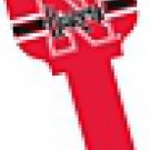 Key Blanks. NCAA Key blank NEBRASKA CORNHUSKERS image on house Key.