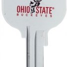Key Blanks. NCAA Key blank OHIO STATE BUCKEYES image on house Key.
