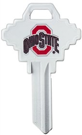 Key Blanks. NCAA Key blank OHIO STATE BUCKEYES image on house Key.