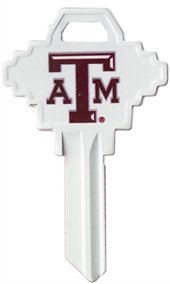 Key Blanks. NCAA Key blank TEXAS A&M AGGIES image on house Key.