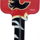 Key Blanks. NHL- CALGARY FLAMES image on house Key.