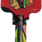 Key Blanks. NHL- CHICAGO BLACKHAWKS image on house Key.