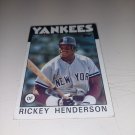 Rickey Henderson 1986 Topps baseball card