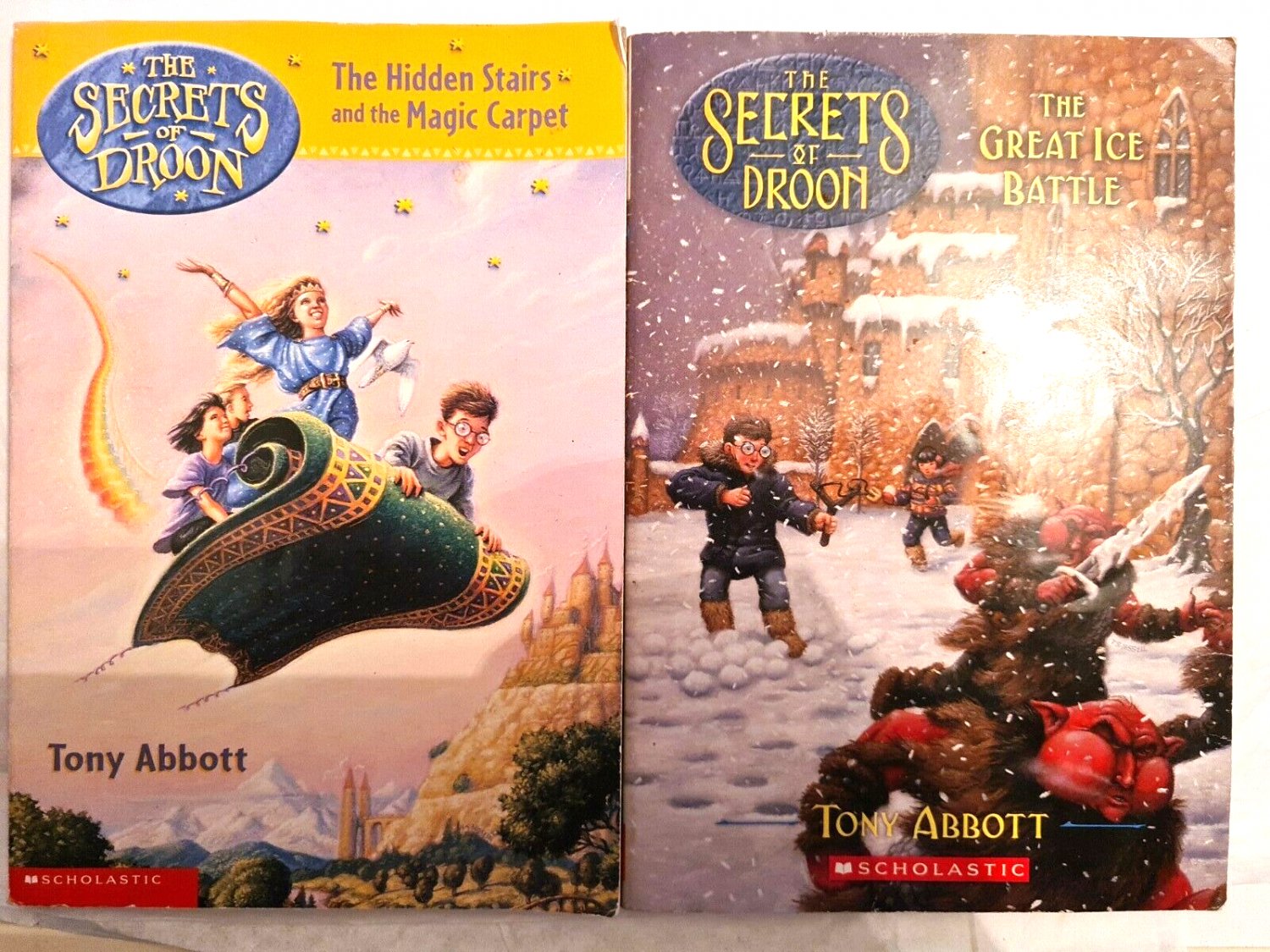 Lot of 2 THE SECRETS OF DROON Series Chapter Books TONY ABBOTT Scholastic