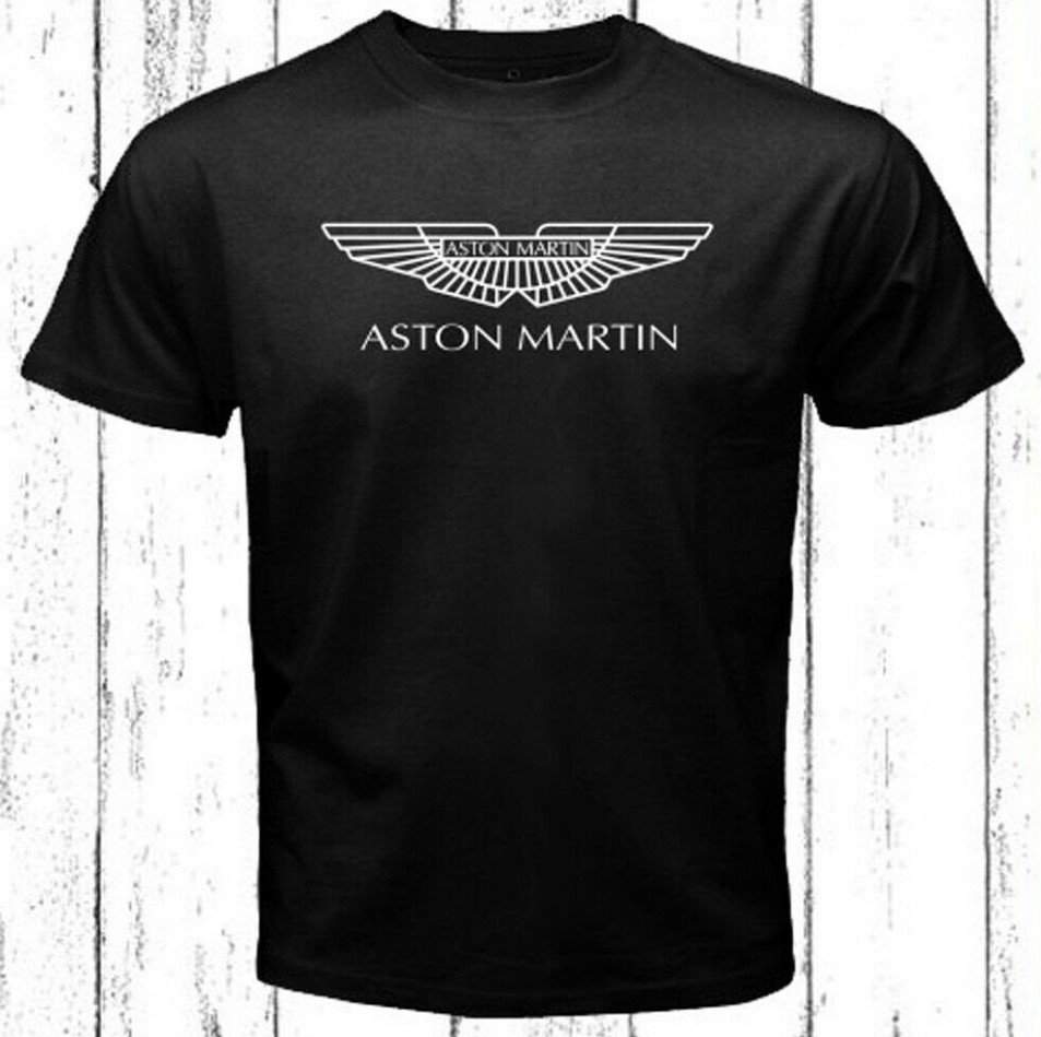 Aston Martin Car Logo Men's Black T-Shirt
