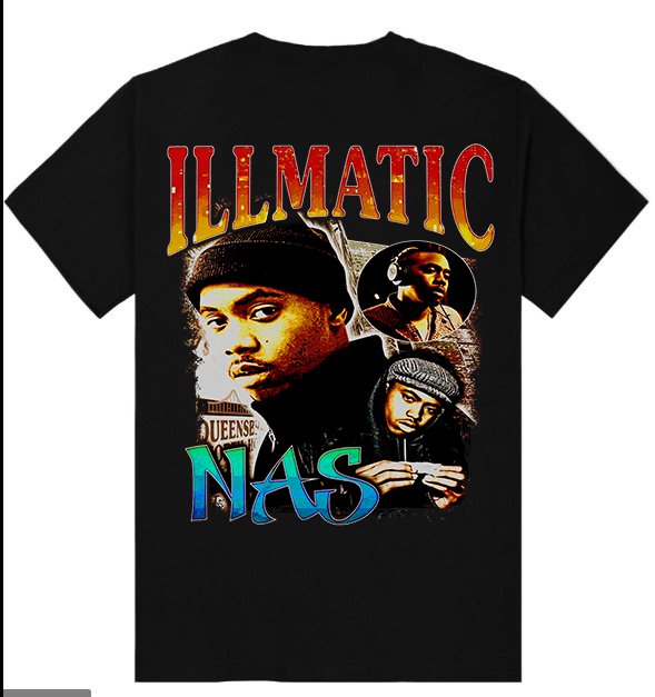 Vintage Nas Illmatic Black T Shirt Unisex