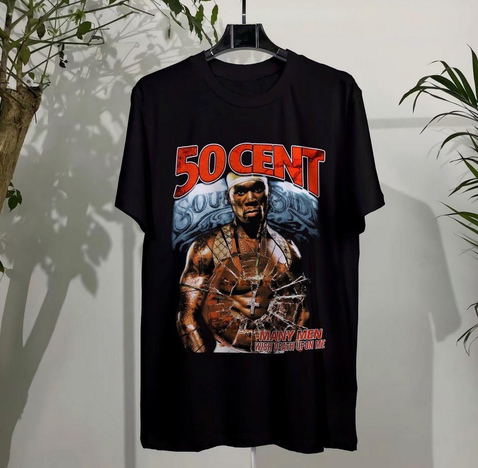 Vintage 50 CENT T-Shirt Tee Hip Hop Rap Tee Eminem, Vintage 90s Mike Tyson Rap Tee