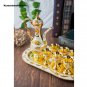 Luxury Wine Set Oval Tray Wide Wine Pot Accessories Handicraft Souvenir Arts Home Decor