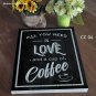 Coffee Cafe Wall Decoration 30X40CM 100%  MINDI SOLID WOOD Home Decor
