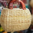 Womens Straw bag,Beach bag,Woven bag,Tote bag, Water hyacinth bag,Straw clutch bag,Bucket handbag