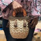 Womens Lace Straw bag,Beach bag, Lace Woven bag,Tote bag, Water hyacinth bag,Straw clutch bag