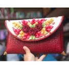 Womens Modified pandan woven wallet