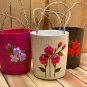 Womens Flower embroidered pandanus bag Woven bag