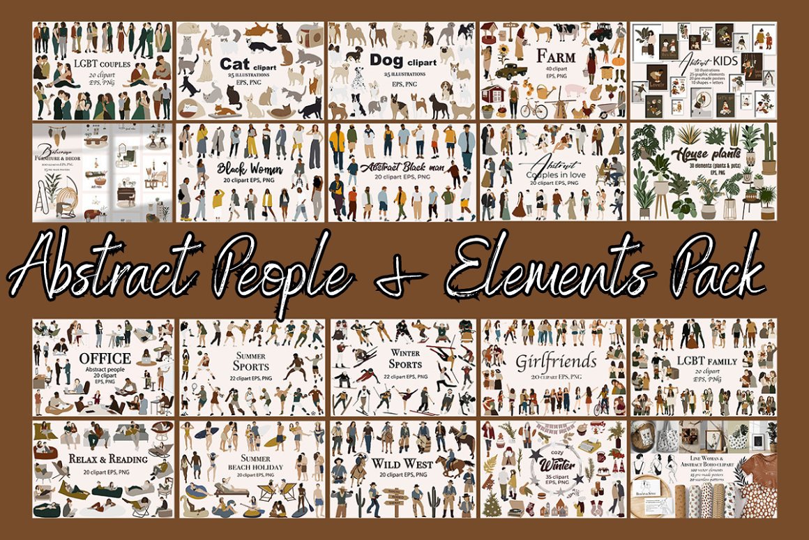 Abstract People & Elements Bundle