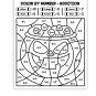 Halloween Color by Number Worksheets, Addition & subtraction