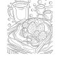 Yummy Food Coloring book, Fabulous Coloring Pages: Fruits, Asian food, Pizza,