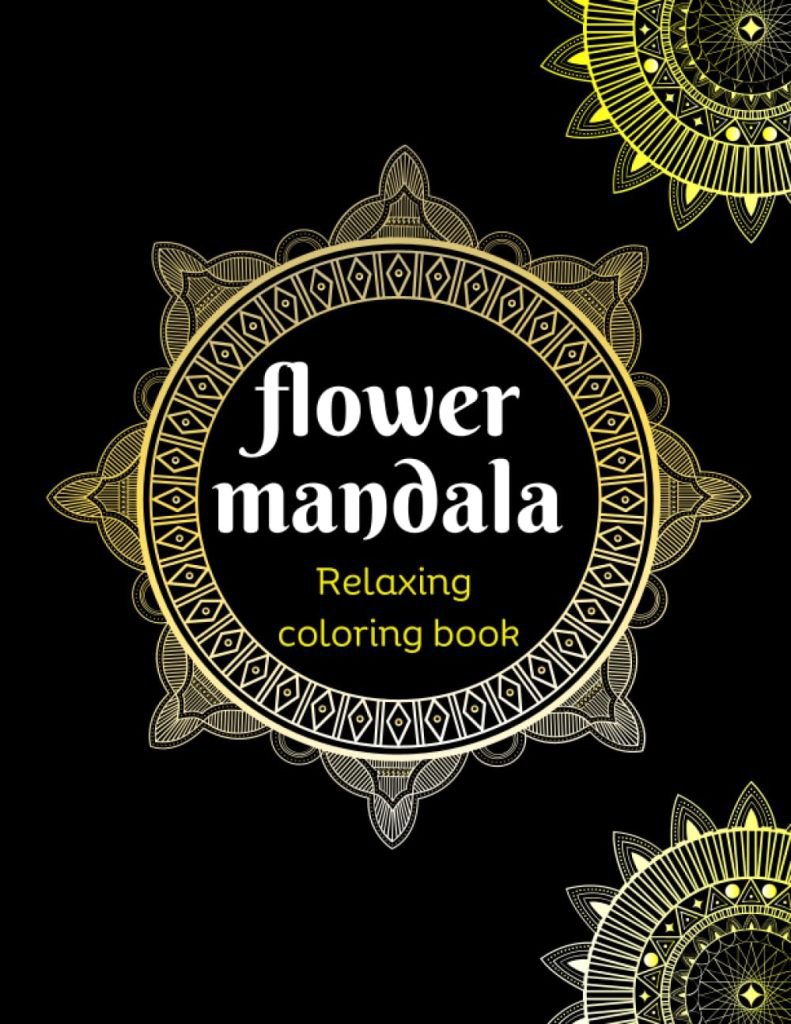 Flower mandala coloring book stress relief, Mandala Coloring Book For Adults