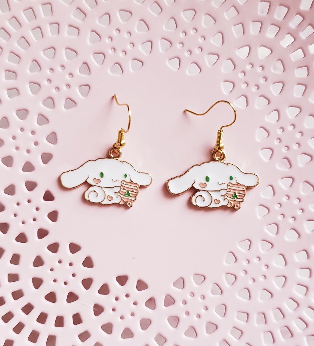 Cinnamoroll earrings, anime earrings, kawaii earrings