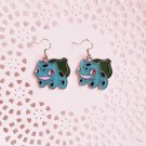 Bulbasaur earrings, pokemon earrings, kawaii earrings