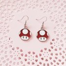 Mushroom earrings, quirky earrings, kawaii earrings