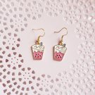 Boba tea earrings, anime earrings, kawaii earrings, milk earrings, quirky earrings