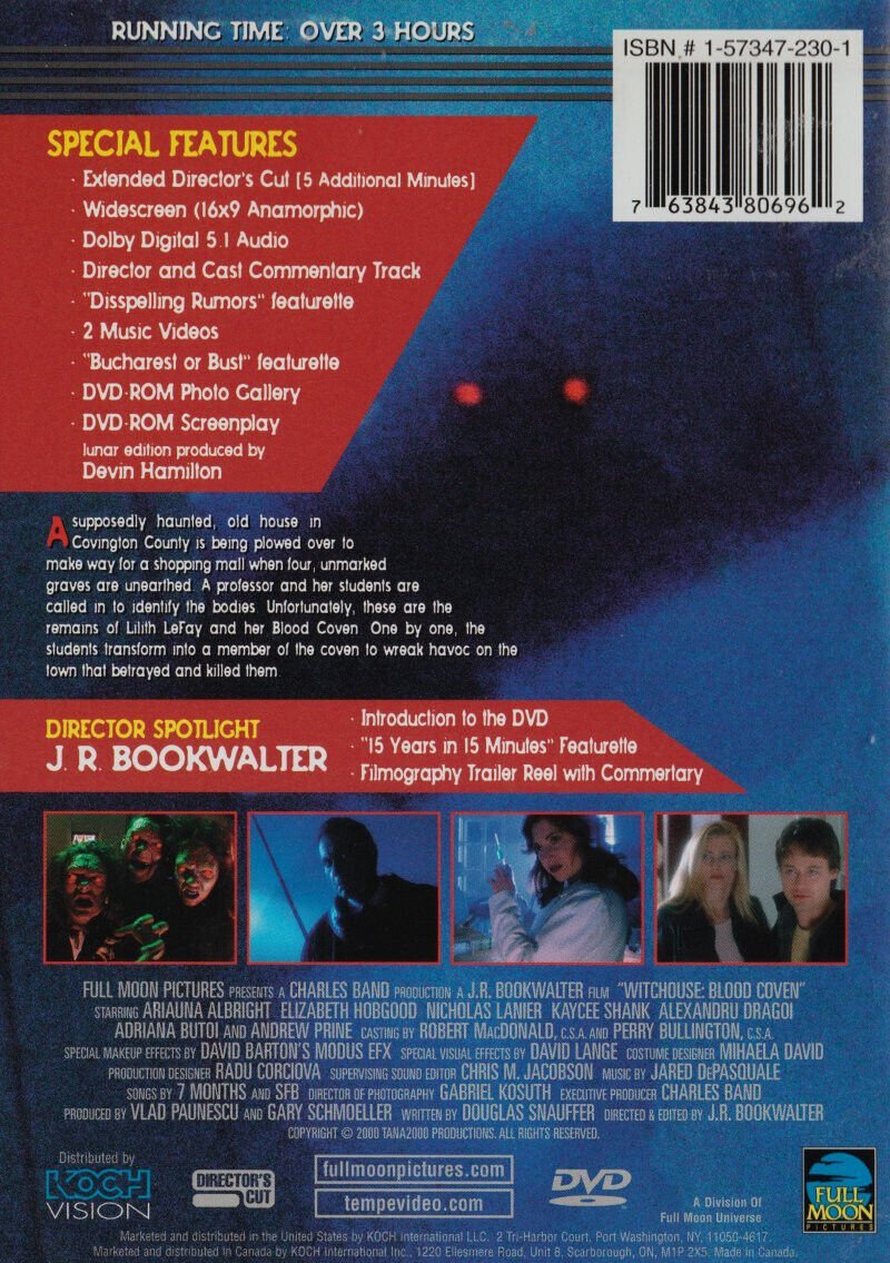 Witchouse II: Blood Coven (2000) Director's Cut Full Moon Lunar Edition DVD