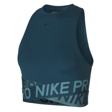 Nike women s pro intertwist cropped tank top BQ8316 347 green