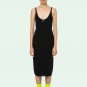 OFF WHITE virgil abloh women's basic knit dress black size S italy40