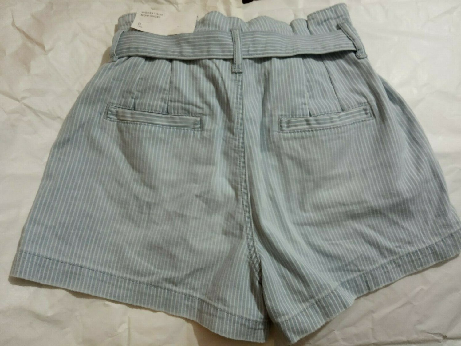 American eagle women's shorts highest rise mom stripe paperbag sizes 0 6