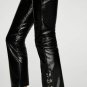 mango womens vinyl piercing pants black