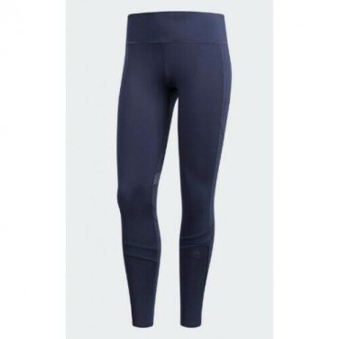 Adidas women's running tights how we do long CG1103 mid rise blue size L