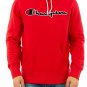Champion men's script logo hoodie Pullover sweatshirt 213498 Red size