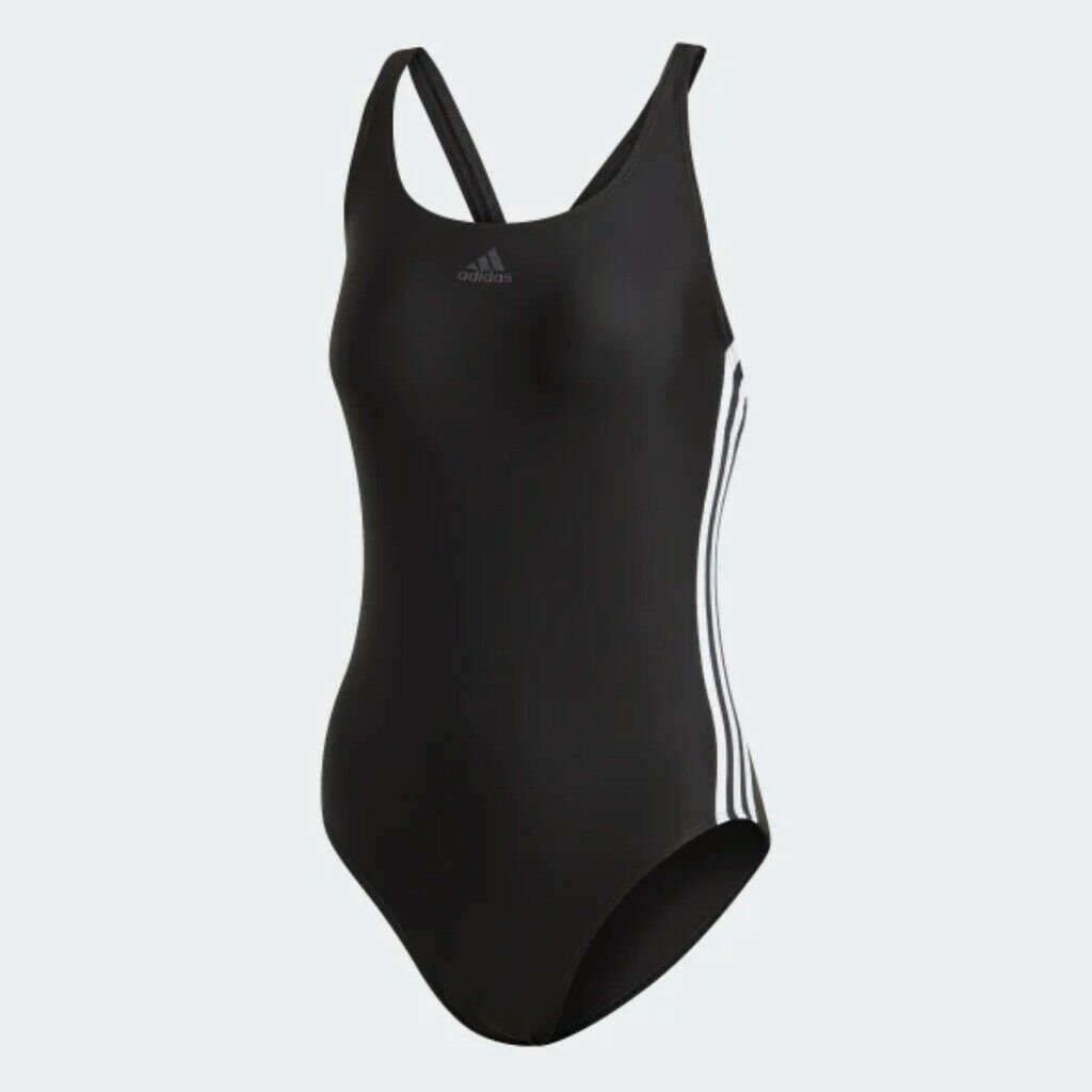 Adidas fit suit 3 stripe swimsuit ATHLY V DQ3326 women Black/white size