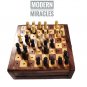 Handmade Hand Crafted Mini Wooden Chess Vintage Traveller Chess Set