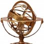 Wooden Base 18" Armillary Globe Sphere Engraved with Compass Brass Home Decor