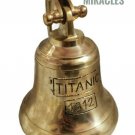 Nautical Solid Brass  London Hanging Maritime Ship Bell Titanic 1912 Wall Decor