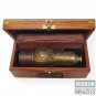 Antique Marine Nautical Home Decor 18" Engraved Telescope with Wooden Box Gift