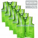 2' Inch Radium Reflective Safety Jacket, Green, Mesh Type vest, Set of 5 Vest