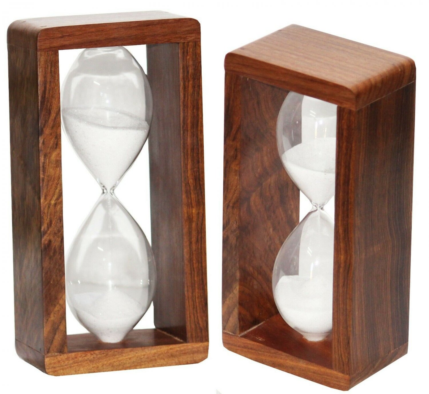 Antique Wooden Hourglass Sand timer Vintage Maritime Nautical Decor