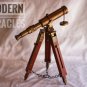 Nautical Marine Spyglass Brass Telescope With Wooden Tripod Stand Replica gift