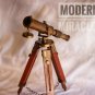 Nautical Marine Spyglass Brass Telescope With Wooden Tripod Stand Replica gift