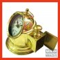 Vintage Marine Binnacle Boat Brass Nautical Ship Clock Antique Gimbal Decor Gift
