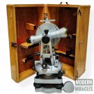 Brass Theodolite 20 Seconds  With Wood Box Transit Alidade Surveying Instrument