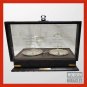 Antique Vintage Compass & Clock Glass Engraved Wooden Secret Box Nautical Gift