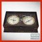 Antique Vintage Compass & Clock Glass Engraved Wooden Secret Box Nautical Gift