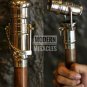Brass Walking Stick With Telescope Handle Wooden Walking Stick