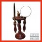Antique Brass Stand Holder With Magnifying Glass, Letter & Bottle Opener Decor