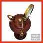 Antique Brass Stand Holder With Magnifying Glass, Letter & Bottle Opener Decor