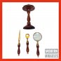 Antique Brass Stand Holder With Magnifying Glass, Letter & Bottle Opener Decor