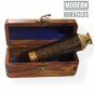Antique Maritime Long Telescope Nautical Brass Telescope with wooden Box Gift